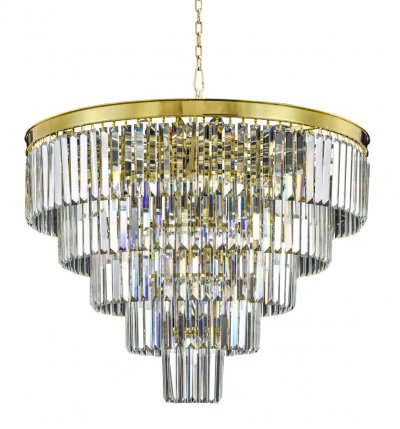 Люстра Odeon 5 Rings Gold MAK interior WTL1943-19GD-CL Хром, стекло