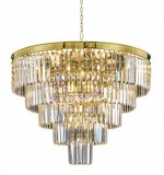 Люстра Odeon 5 Rings Gold MAK interior WTL1943-19GD-CL Хром, стекло