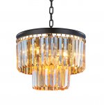 Люстра Odeon 2 Rings Amber MAK interior WTL1943-4BK-GR-AM Черный, стекло