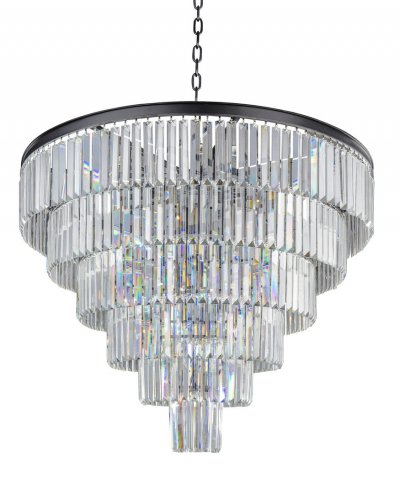 Люстра Odeon 6 Rings MAK interior WTL1943-800BK-CL Черный, стекло