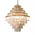 Люстра Alaine 80 MAK interior WTL2112-800BR-CL Латунь, стекло