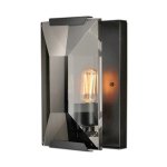 Настенное бра Harlow Wall MAK interior WTL2117-W1BK-CL Черный, стекло