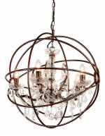 Люстра Foucault'S Orb Crystal D60 MAK interior WTL2124-6BK-CL Антик