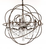 Люстра Foucault'S Orb Crystal D75 MAK interior WTL2124-8BK-CL Антик