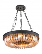 Люстра Terra Black Amber D50 MAK interior WTL214-11-BK Черный, стекло