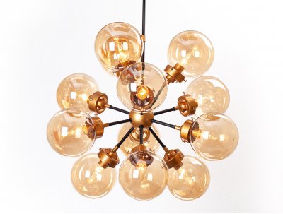 Люстра Bistro Glob 12 MAK interior WTL2142-12BK-TEA Черный, бронза Люстра Bistro Glob 12 MAK interior WTL2142-12BK-TEA Черный, бронза