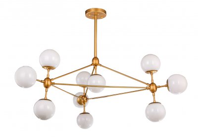 Люстра Modo 10 Gold MAK interior WTL9131-10-GW Золотой, белый