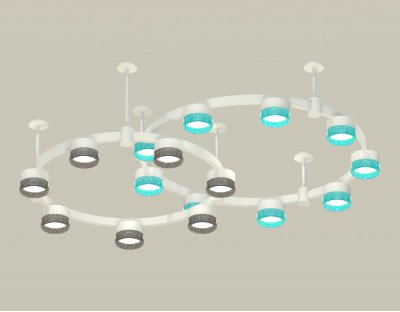 Комплект подвесного светильника Techno Ring с композитным хрусталем Ambrella XR92211200 XR Комплект подвесного светильника Techno Ring с композитным хрусталем Ambrella XR92211200 XR