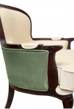 Классическое кресло Diesta Velvet MAK interior YF-1817-BG Бежевый, зеленый