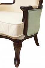 Классическое кресло Diesta Velvet MAK interior YF-1817-BG Бежевый, зеленый