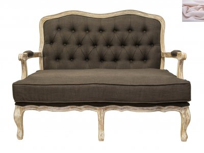 Двухместный дизайнерский диван Yareli Brown V2 MAK interior YF-1844-B-pink Розовый Двухместный дизайнерский диван Yareli Brown V2 MAK interior YF-1844-B-pink Розовый