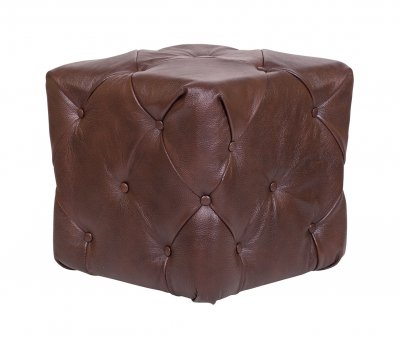 Дизайнерский пуф Amrit Brown Leather MAK interior YF-1890-BRL Коричневый Дизайнерский пуф Amrit Brown Leather MAK interior YF-1890-BRL Коричневый