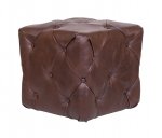 Дизайнерский пуф Amrit Brown Leather MAK interior YF-1890-BRL Коричневый