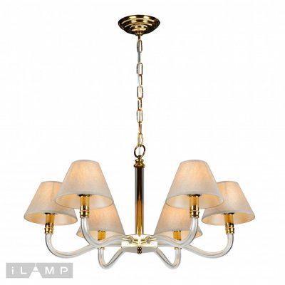 Подвесная люстра iLamp Amber YT2043-8 Золото+кофе Подвесная люстра iLamp Amber YT2043-8 Золото+кофе