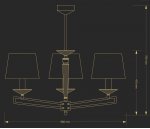 Люстра Kutek ZOLA ZOL-ZW-3(BN/A)