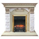 Каминокомплект Royal Flame Dublin арочный сланец крем с очагами Majestic FX / Fobos FX