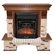Каминокомплект Royal Flame Pierre Luxe сланец/сланец белый с очагами Majestic FX / Fobos FX