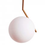 Плафон стекло белое матовое 300мм с резьбой 49мм бронза Arte Lamp A1922SP-1 BOLLA-UNICA