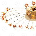 Плафон стекло звездочка коричневая 85мм G4  (12мм посадка) MW 2440129