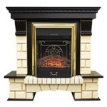 Каминокомплект Royal Flame Pierre Luxe шампань с очагами Majestic FX / Fobos FX
