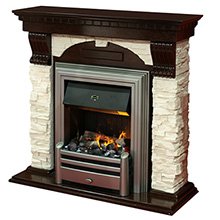 Портал Dublin арочный сланец белый (классика Opti-Myst и Optiflame) Dimplex