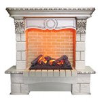 Портал Pierre Luxe под очаг Dimplex Cassette 600 слоновая кость с патиной