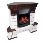 Портал Pierre Luxe угловой (классика Opti-Myst и Optiflame) белый Dimplex