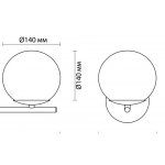 Плафон сстекло янтарный 140мм (57мм посадка) Lumion 4454 SIERRA под пружины