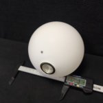 Плафон стеклянный шар матовый белый 120мм с резьбой G9 CL205 Рунд