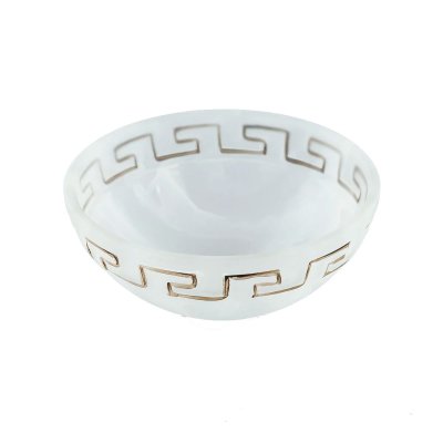 Плафон стекло алебастр с греческим узором 175*70мм E14 CL507 Афина Плафон стекло алебастр с греческим узором 175*70мм E14 CL507 Афина