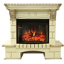 Портал Pierre Luxe угловой шампань слоновая кость под очаг Royal Flame Dioramic 25FX