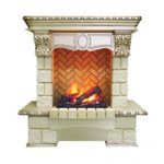 Портал Pierre Luxe под очаг Dimplex Cassette 400 слоновая кость с патиной