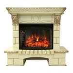 Каминокомплект Royal Flame Pierre Luxe шампань с очагом Dioramic 25 FX слоновая кость с патиной