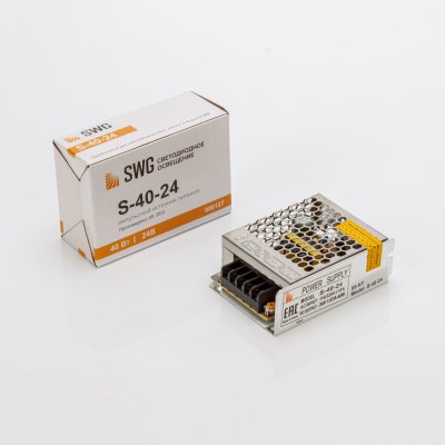 Блок питания 24 вольт 40 ватт IP20 SWG S-40-24