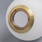 Плафон стекло белое матовое 150мм с резьбой бронза CL112 Бремен