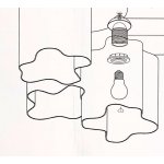 Плафон стекло гармошкой белый матовый 195*200мм E27 Arte lamp A3479PL/SP SERENATA