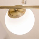 Плафон стекло белое матовое 150мм с резьбой бронза CL112 Бремен