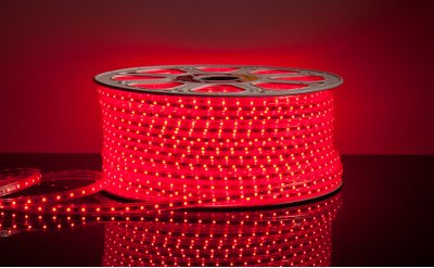 Светодиодная лента Elektrostandard 3528/60 LED 4.4W 220V IP65 красный свет