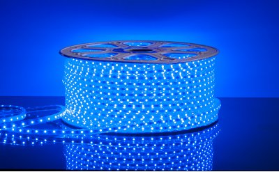 Светодиодная лента Elektrostandard 3528/60 LED 4.4W 220V IP65 синий свет
