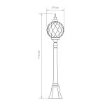Sirius F черное золото уличный светильник на столбе IP44 Sirius F Elektrostandard