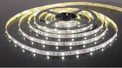 Светодиодная лента Лента светодиодная 12V 7,2W 30Led 5050 IP20 холодный белый, 5м Elektrostandard