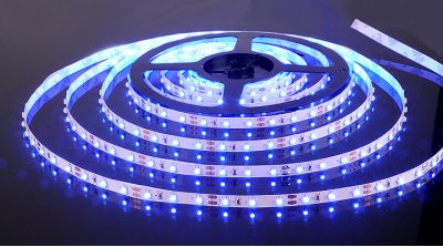 Светодиодная лента Elektrostandard 3528/60 LED 4.8W IP20 [белая подложка] синий свет
