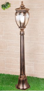 Andromeda F черное золото уличный светильник на столбе IP44 GLYF-8024F Elektrostandard