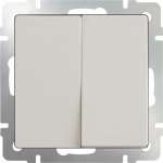 WL03-SW-2G-ivory /Выключатель двухклавишный (слоновая кость) Werkel WL03-SW-2G-ivory