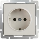 Розетка с заземлением (слоновая кость) Werkel WL03-SKG-01-IP20-ivory