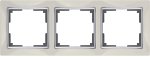 Рамка на 3 поста (слоновая кость/хром) WL03-Frame-03-ivory Werkel