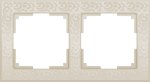 Рамка на 2 поста (слоновая кость) Werkel WL05-Frame-02-ivory