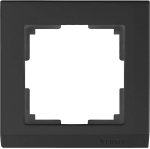 Рамка на 1 пост (черный) WL04-Frame-01-black Werkel