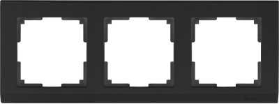 Рамка на 3 поста (черный) WL04-Frame-03-black Werkel