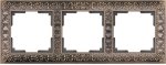 Рамка на 3 поста  (бронза) WL07-Frame-03 Werkel